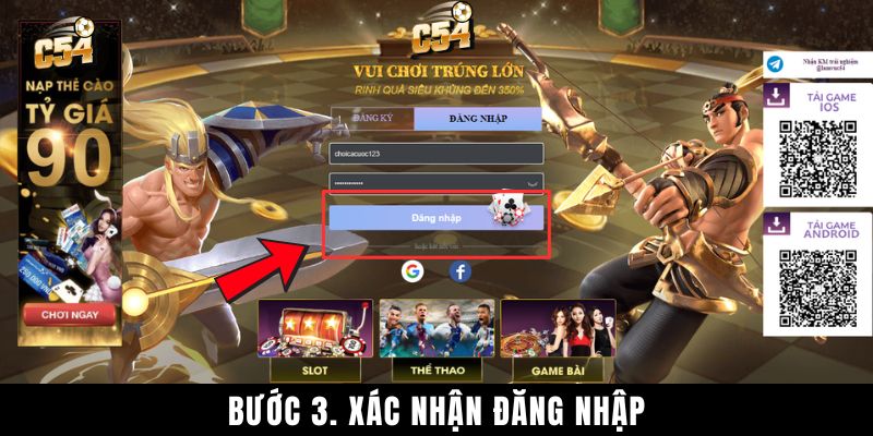 Bước 3. Xác Nhận Đăng Nhập