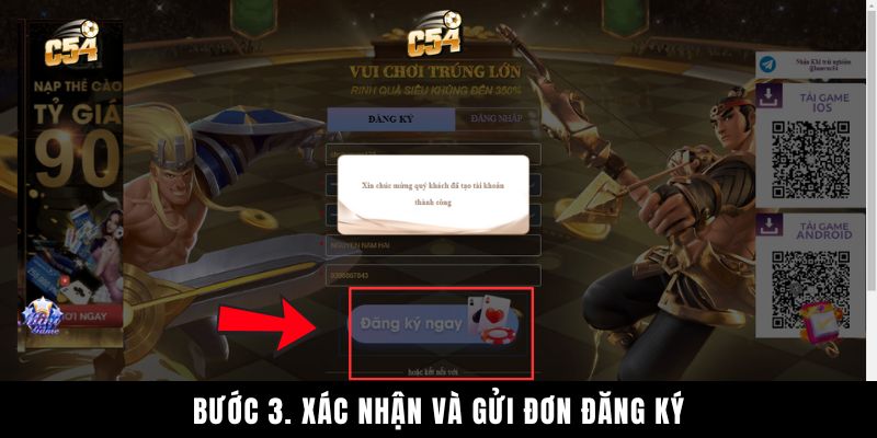 Bước 3. Xác Nhận Và Gửi Đơn Đăng Ký