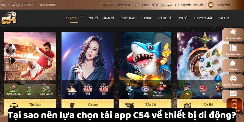 Tại sao nên lựa chọn tải app C54 về thiết bị di động?